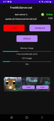 FreeMcServer.net android App screenshot 1